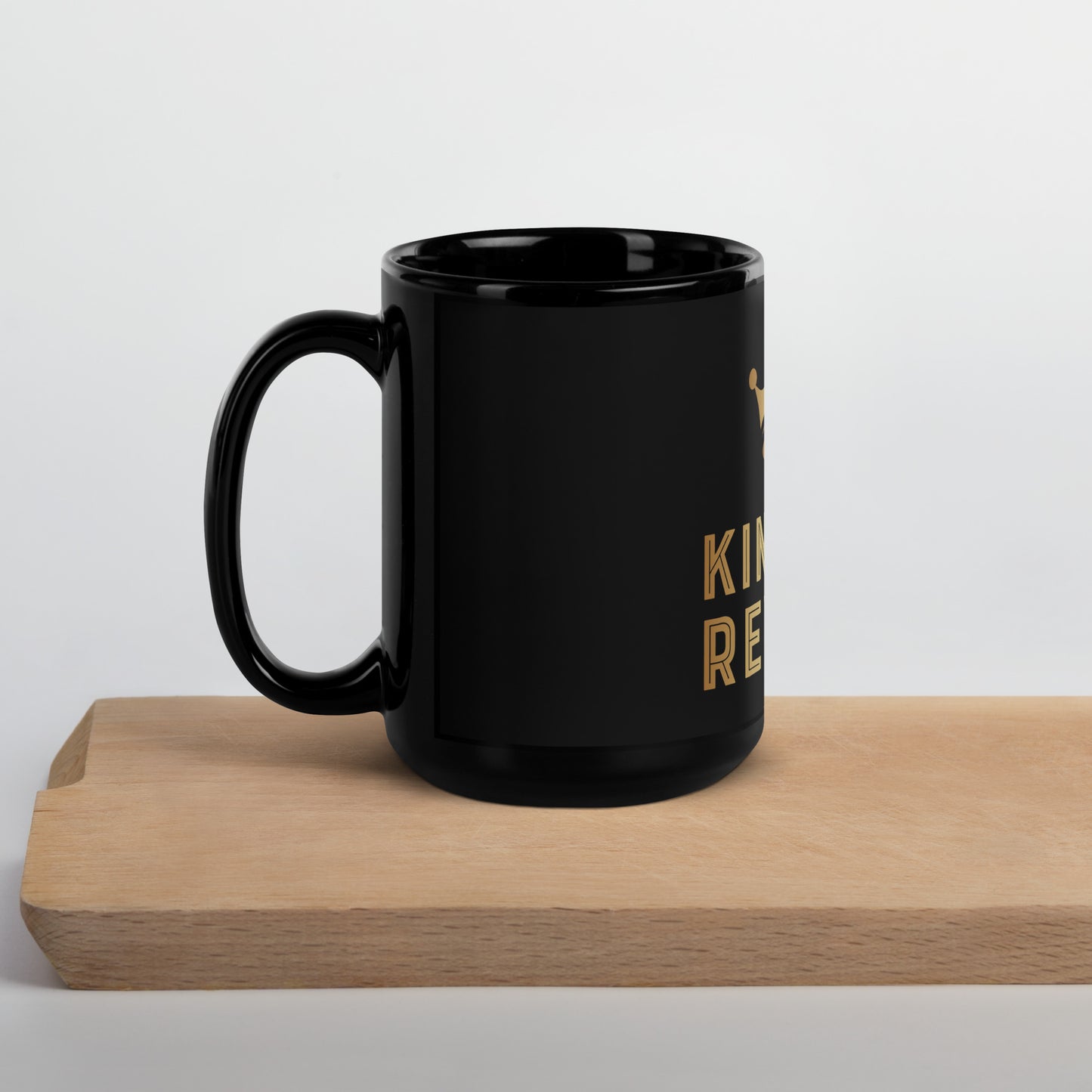 Black Glossy Mug | KOR Crown Logo